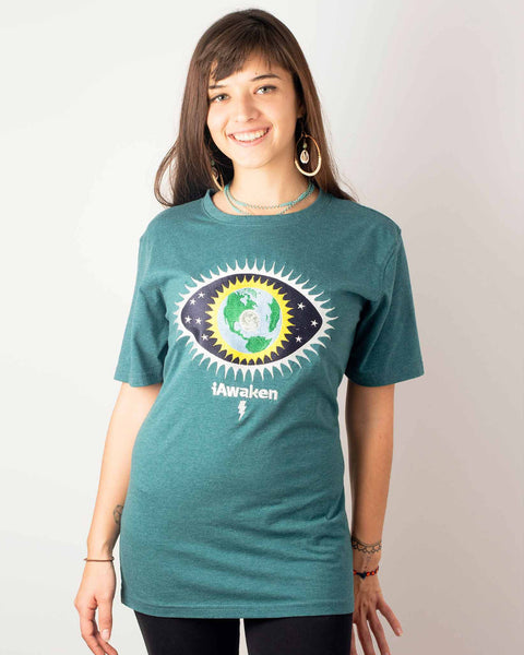 iAwaken® Unisex Short Sleeve Fitted T :: GREEN