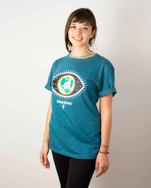 iAwaken® Unisex Short Sleeve Fitted T :: TEAL